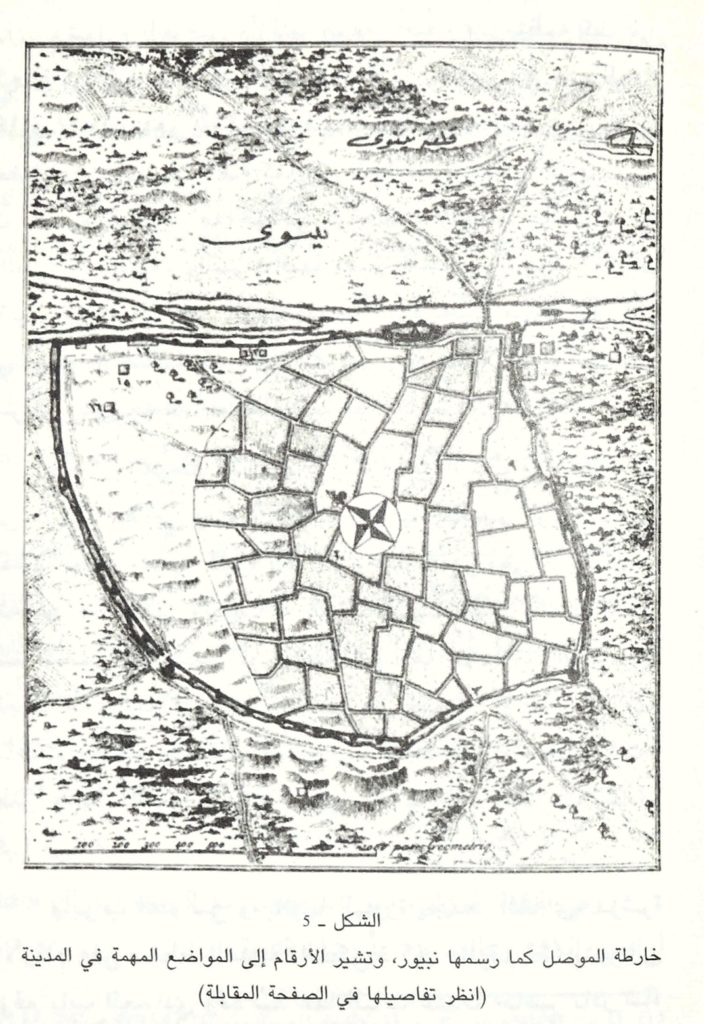 خارطة الموصل كما رسمها نيبور 1765